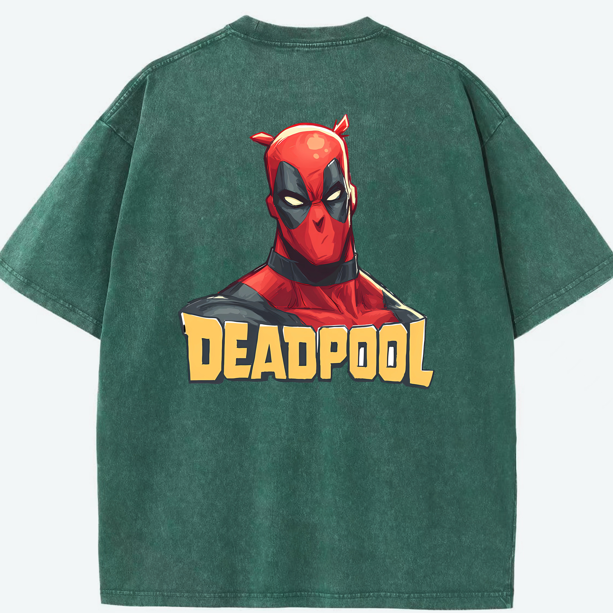 （画像用） Deadpool デッドプール 綿100% ヴィンテージ風 半袖Tシャツ（背面プリント）